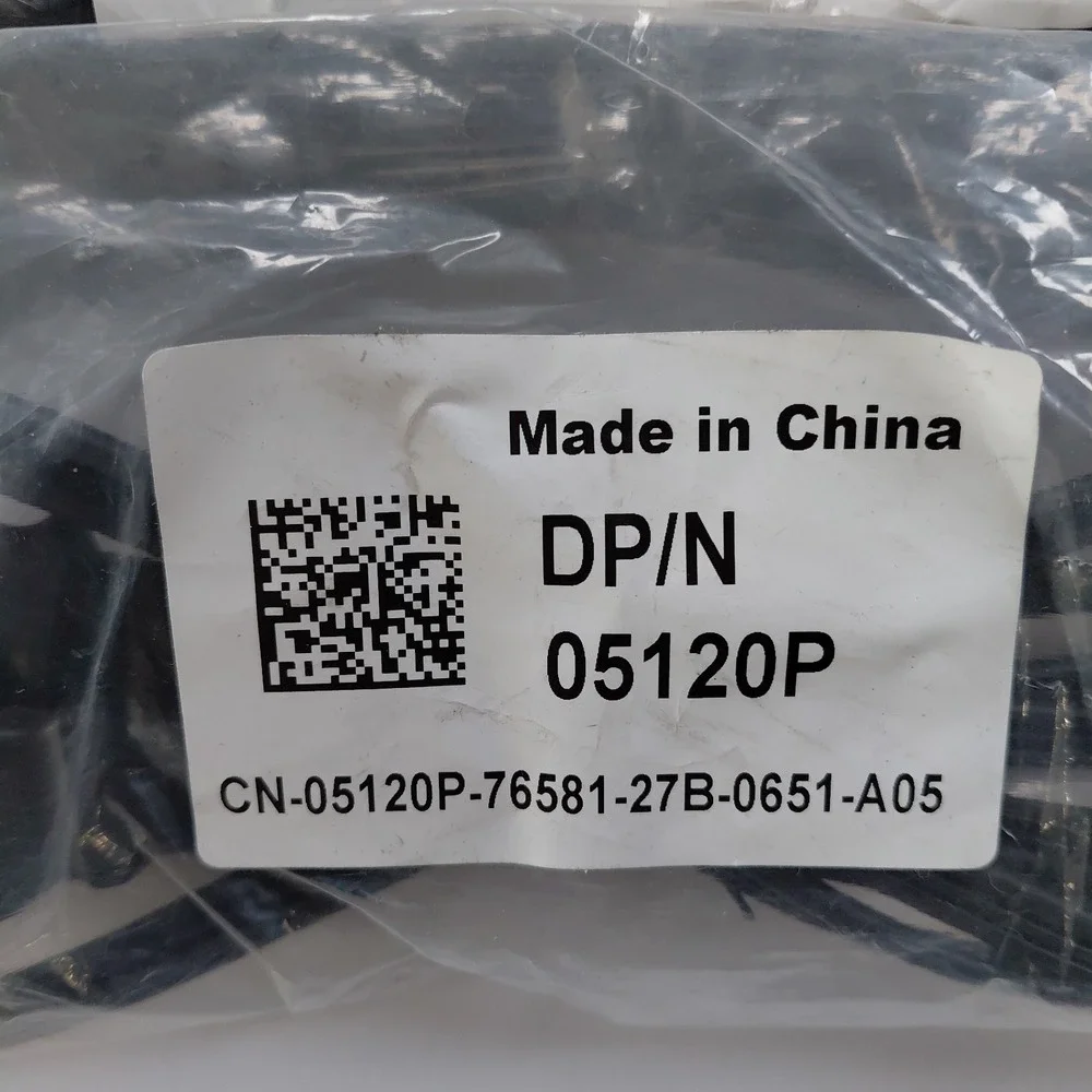 Lot of 5 Dell DP/N 05120P 3-Prong 18 AWG C13 6ft AC Power Cord Cable - Black NEW